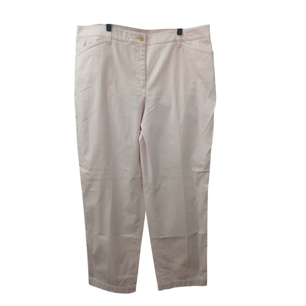 Talbots Light Pink Straight leg Chino Curvy Pockets sz 16